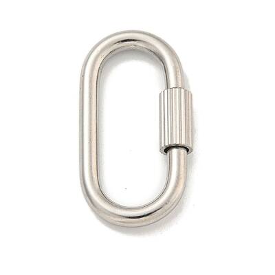 Non-Tarnish 304 Stainless Steel Screw Carabiner Lock Charms