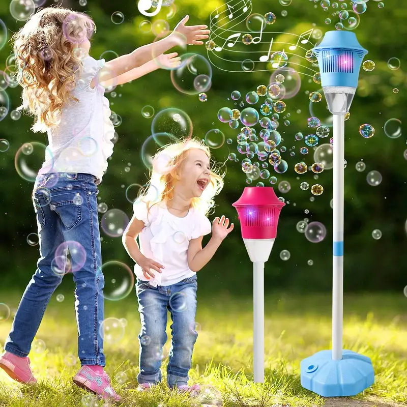 Bubble Machine Blower for Kids & Toddlers, Bubble Toys for Outdoor Birthday Party Portable Fun Colorful
