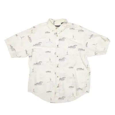 PURITAN Shirt Cream Short Sleeve Mens XL