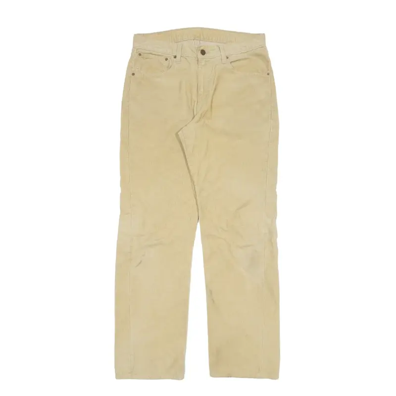 LEVI'S 751 Corduroy Trousers Beige Regular Straight Mens W32 L32
