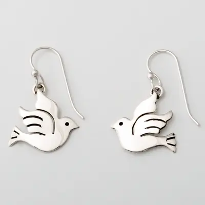 Peace Dove Sterling Earrings