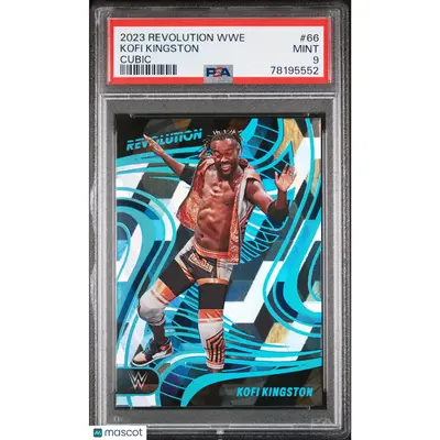 Kofi Kingston PSA 2023 Panini Revolution WWE #66 Cubic 4/49 9
