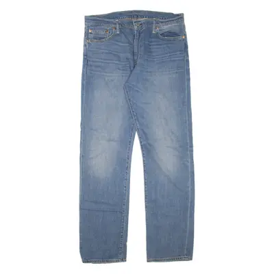 LEVI'S 504 Jeans Mens Blue Regular Straight Stone Wash W36 L34