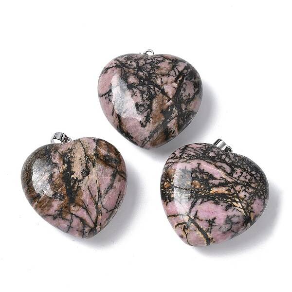 Natural Rhodonite Pendants