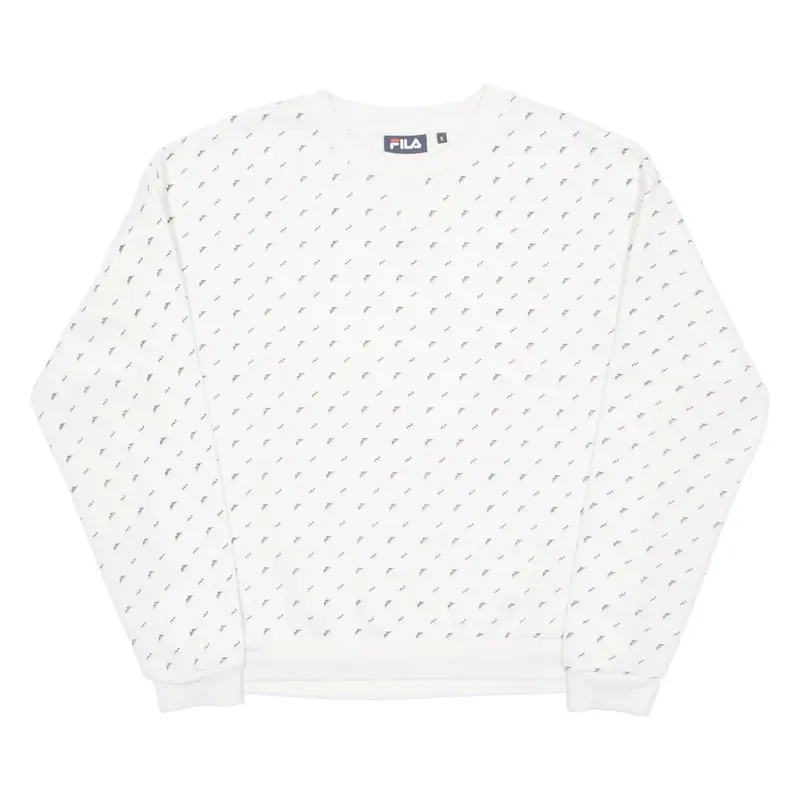 FILA Mens Sweatshirt White Crew Neck S