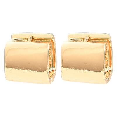 Brass Thick Hoop Earrings