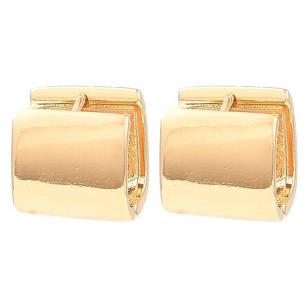 Brass Thick Hoop Earrings