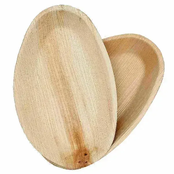 Dtocs Compostable Palm Leaf Plates - 5x7 Inch (Pack 50) | USDA Certified Biobased Compostable Bamboo Plates Like Disposable W...