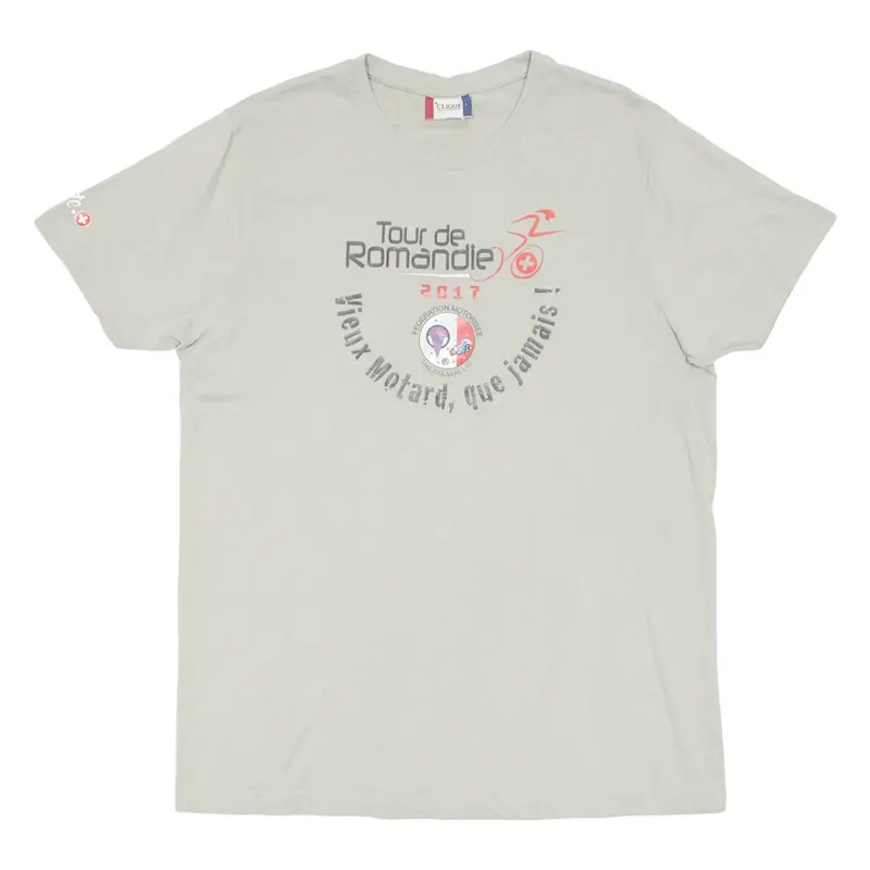 CLIQUE Tour De Romandie Mens T-Shirt Grey L