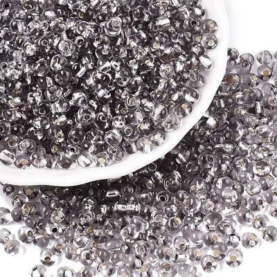 6/0 Baking Paint Transparent Glass Seed Beads