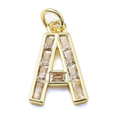 Brass Micro Pave Cubic Zirconia Pendants