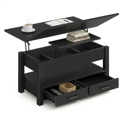 Garvee Coffee Table Lift Top, Multi-Function Convertible Coffee Table with Drawers and Hidden Compartment, Converts to Dining...