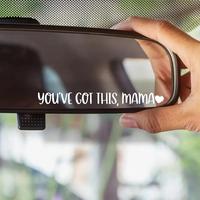 Car Rearview Mirror Sticker, Cute Car Rearview Mirror Decal, Car Exterior Decoration Accessories for Women, Mother's Day Gift