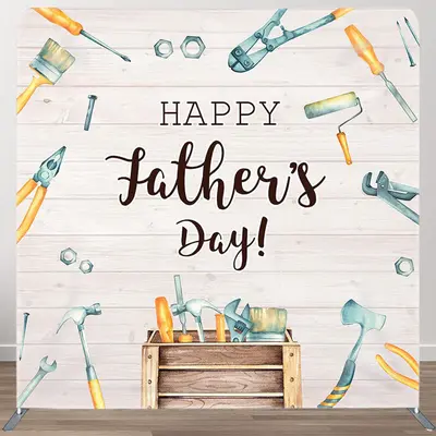 Aperturee Wood And Tools Fabric Backdrop Cover for Fathers Day - Aperturee