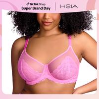 HSIA Mermaid Scales Lace Unlined Full Coverage Plus Size Underwire Bra