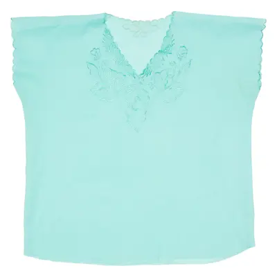 Womens Printed Top Blue Silk Floral M