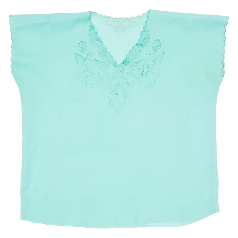 Womens Printed Top Blue Silk Floral M