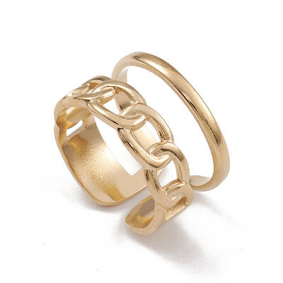 Ion Plating(IP) 304 Stainless Steel Cuff Rings