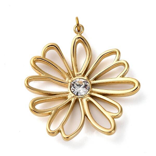 316 Stainless Steel Rhinestone Pendants