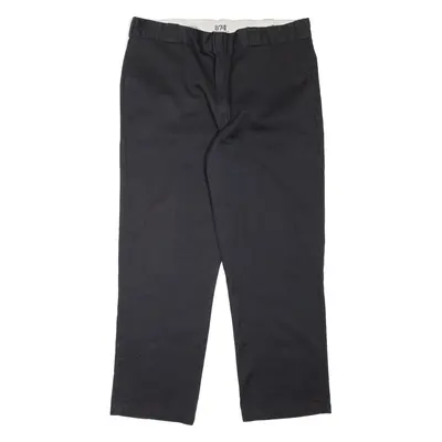 DICKIES 874 Workwear Mens Trousers Black Regular Straight W38 L30