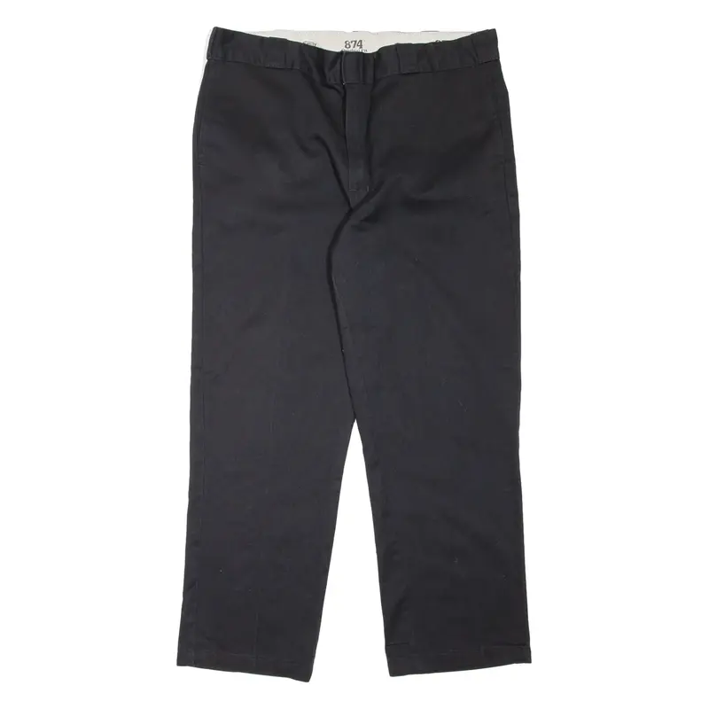 DICKIES 874 Workwear Mens Trousers Black Regular Straight W38 L30