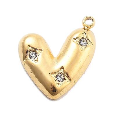 304 Stainless Steel Rhinestone Pendants