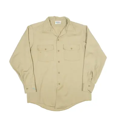 DICKIES Plain Shirt Beige Long Sleeve Mens M