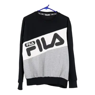 Fila Spellout Sweatshirt - Small Block Colour Cotton Blend