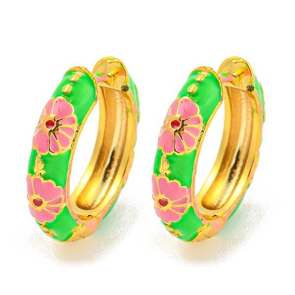 Rack Plating Brass Hoop Earrings