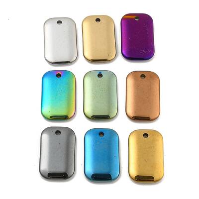 Electroplated Synthetic Non-Magnetic Hematite Pendants