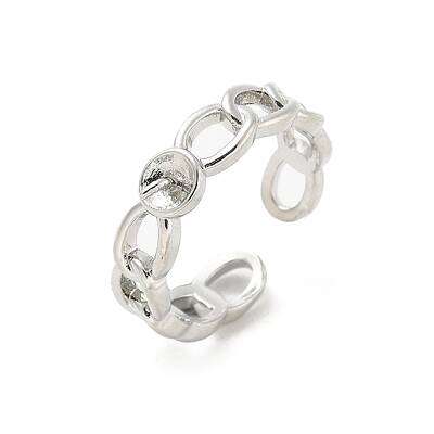 Brass Open Cuff Ring Settings