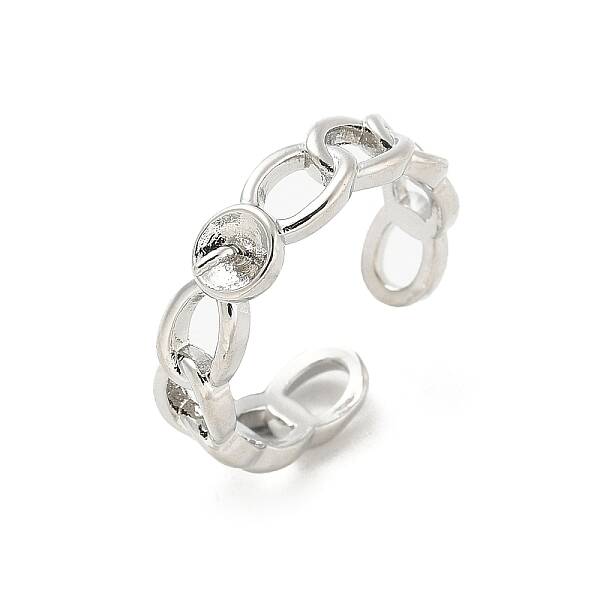 Brass Open Cuff Ring Settings