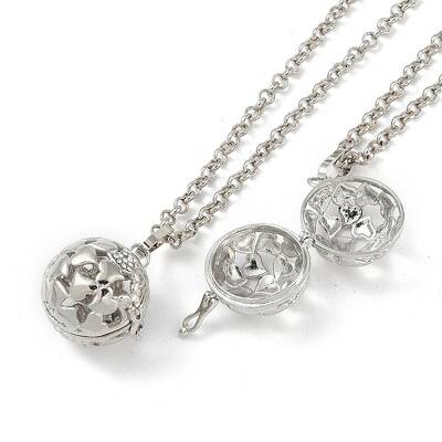 Brass with Rhinestone Pendant Necklaces