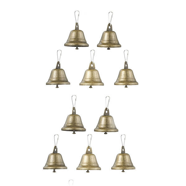 10Pcs Iron Bell Pendants