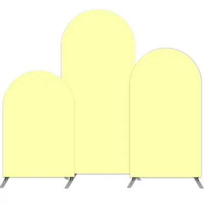 Aperturee Bright Pure Yellow Double Sided Party Arch Backdrop Kit | Custom Arched Wall Covers | Custom Chiara Arched Covers |...