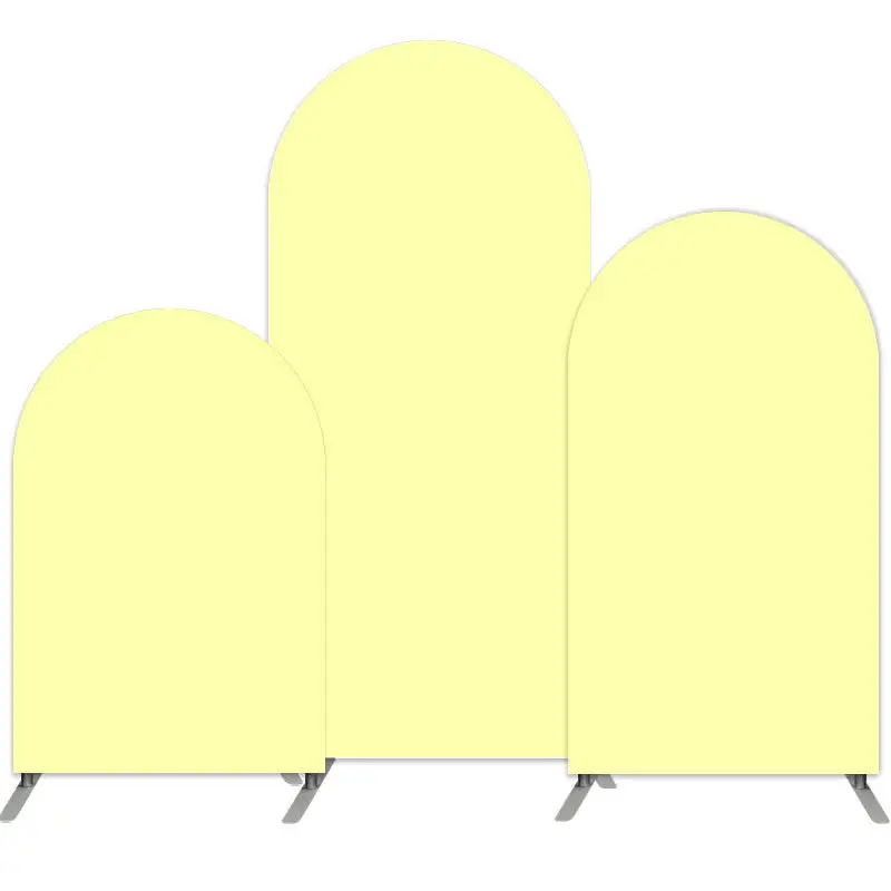 Aperturee Bright Pure Yellow Double Sided Party Arch Backdrop Kit | Custom Arched Wall Covers | Custom Chiara Arched Covers |...