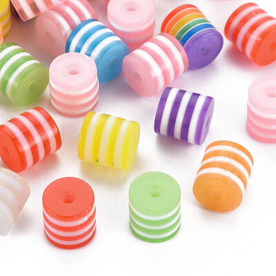 Ghana Stripe Resin Beads
