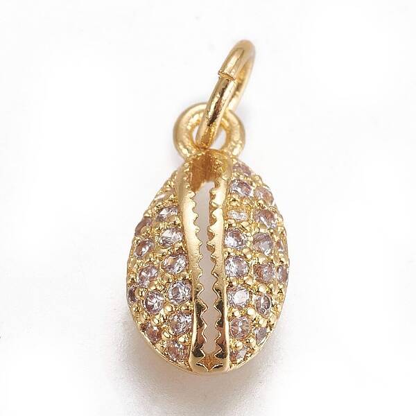 Brass Micro Pave Cubic Zirconia Charms