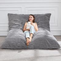 【Hobestluk】 3 in 1 Bean Bag Chair Convertible Bean Bag Floor Cushion 56\