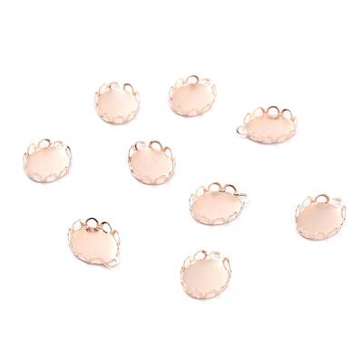 304 Stainless Steel Charms Cabochon Settings