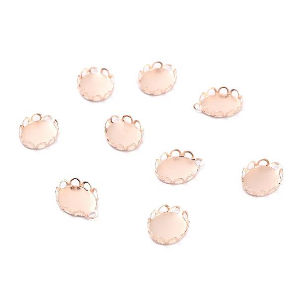 304 Stainless Steel Charms Cabochon Settings