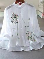 Women's Floral Print Shirt, Casual Button Top for Summer, Ladies Clothes for Daily Wear, Womenswear