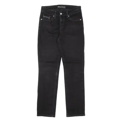 LEVI'S Mid Rise Jeans Black Denim Slim Skinny Womens W26 L28