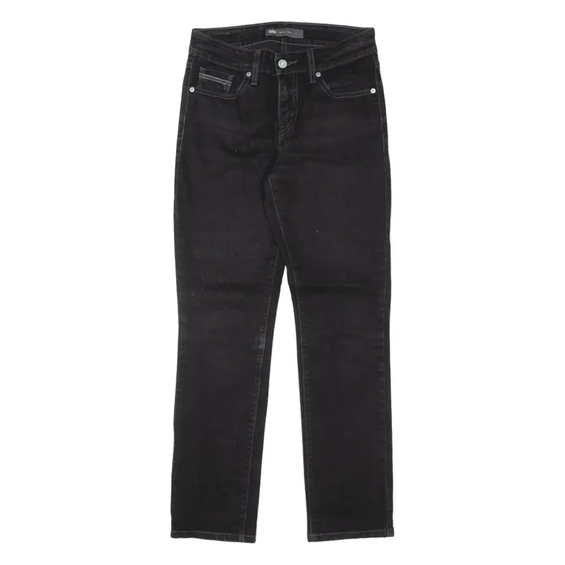 LEVI'S Mid Rise Jeans Black Denim Slim Skinny Womens W26 L28