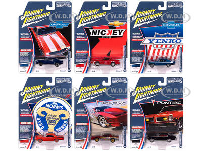 Muscle Cars USA 2025 Release 1 Set A of 6 pieces 1/64 Diecast Model Cars by Johnny Lightning