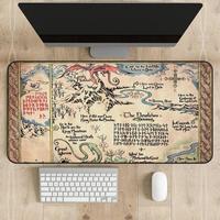 Hobbit Map Lord of the Rings Desk Mat, Middle Earth LOTR Mouse Pad, Gaming Pad Anti-Slip Rubber Base for Laptop Computer Offi...