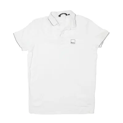 BENCH Polo Shirt White Short Sleeve Mens M