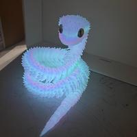 3D Printed Snake Statue, Creative Luminous Snake Ornament, Decorative Figurine for Home Office Desk, Home Decor & Funny Gift