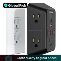 Surge Protector, Wall Charger with 6 Ac Outlets & 2 USB-A Ports & 2 USB-C Charging Ports, 3-sided Power Strip Wall Adapter fo...
