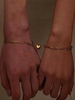 Magnetic Heart Design Couple Bracelet, Gifts for Girlfriend, Fashionable Stainless Steel Bracelet for Women & Men, Trendy Al...